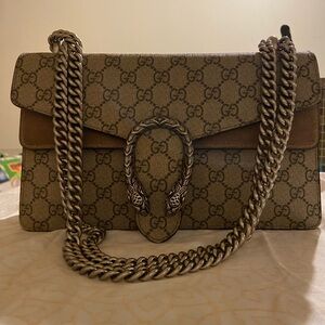 Gucci Beige and Brown Shoulder Bag